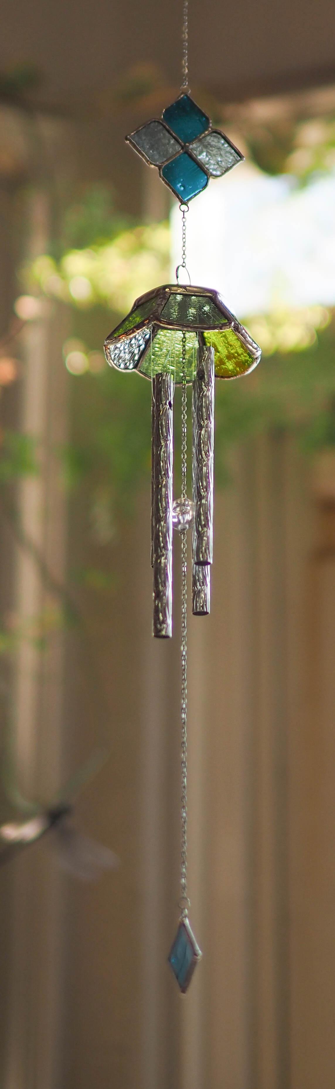2025 ステンドグラスのウィンドチャイム1枚目の画像